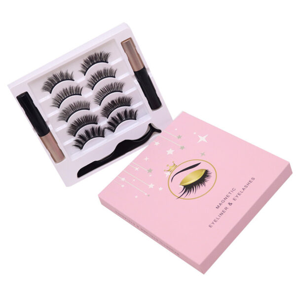 Magnetic Eyelashes Eyeliner Set Long Lasting False Mink Waterproof Eye Lashes Extension Reusable Beauty Makeup Tool - Image 2