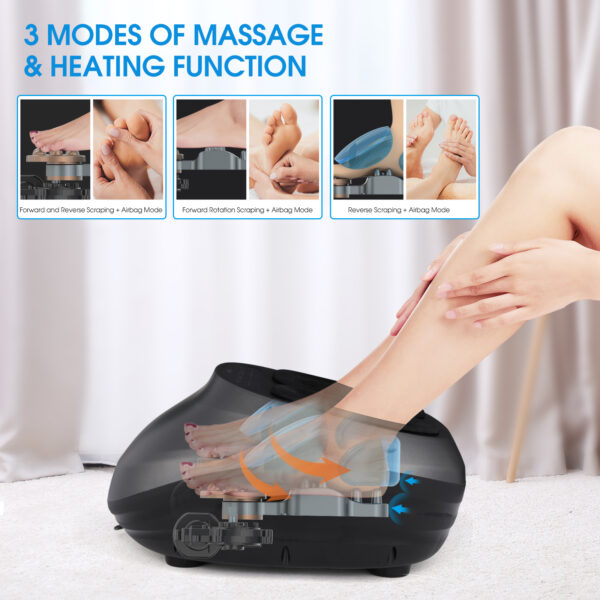 Foot Massager Machine With Heat And Massage Gifts For Men And Women Shiatsu Deep Kneading Electric Feet Massager For Home And Office Use - Image 7