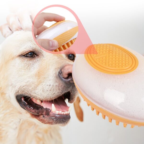 Dog Cat Bath Brush 2-in-1 Pet SPA Massage Comb Soft Silicone Pets Shower Hair Grooming Cmob Dog Cleaning Tool Pet Products - Image 3